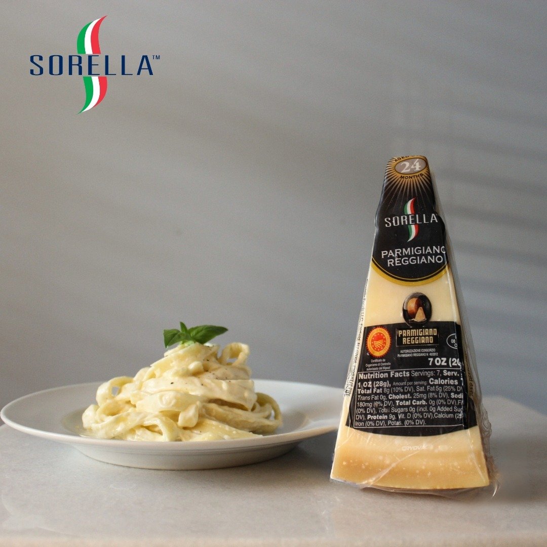 Sorella Parmigiano Reggiano aged for 24 months, is the perfect cheese to grate over your pasta, risotto, and soups.  For a delicious Fettuccine Alfredo recipe, click the link www.abbeyspecialty.com/rec/fettuccine-alfedo or check out our story. 

#abb