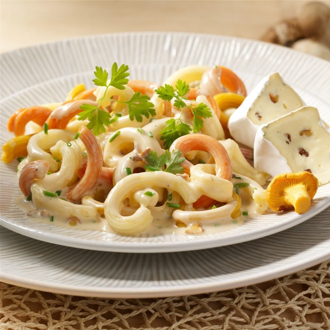 Try this Bergader Bonifaz Triple Cream Brie with Wild Mushrooms pasta recipe. This delicious blend of wild mushrooms and creamy soft white mold cheese is the perfect addition to your culinary creations!
#abbey #abbeyspecialty #bergader #bergaderpriv