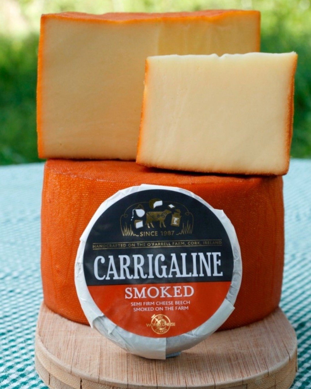 Carrigaline Beeched Smoked cheese has an elegant, smoky flavor.  This award-winning cheese is crafted on the farm using ancient local beech, which gives it its incredible flavor. 

#abbeyspecialty #carrigaline #cheese #ireland