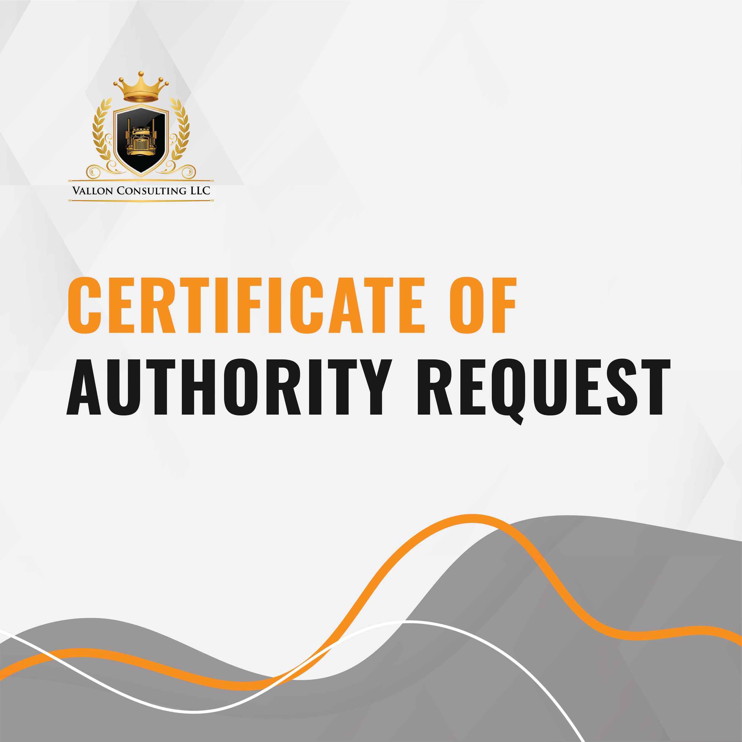 Certificate of Authority Request
