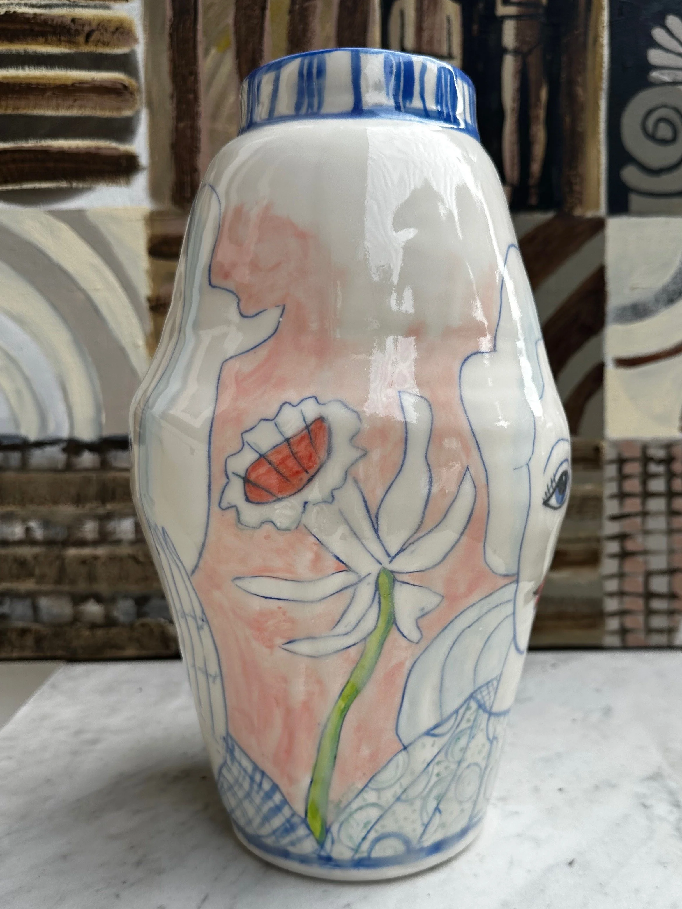 unique porcelain vase