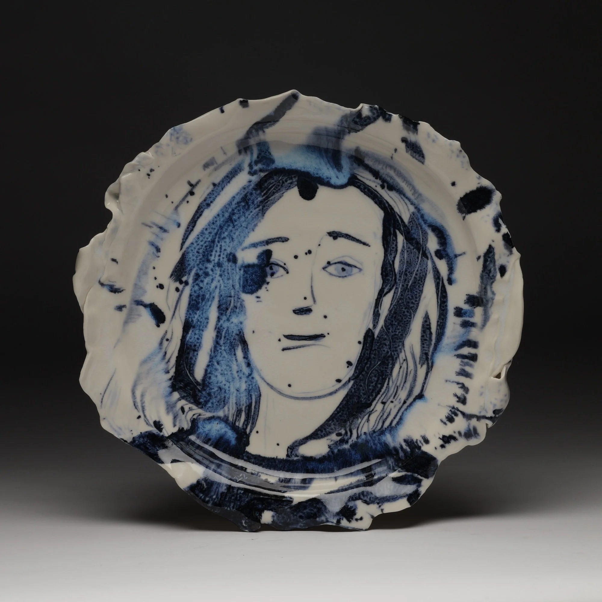 Blue and White Portrait plate 30cm