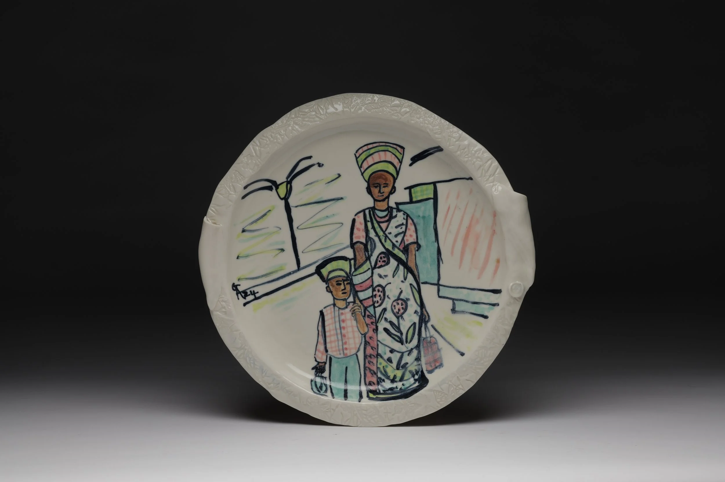 Gail Altschuler Ndebele plate