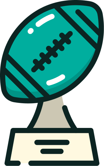 Trophy with football on top illustration