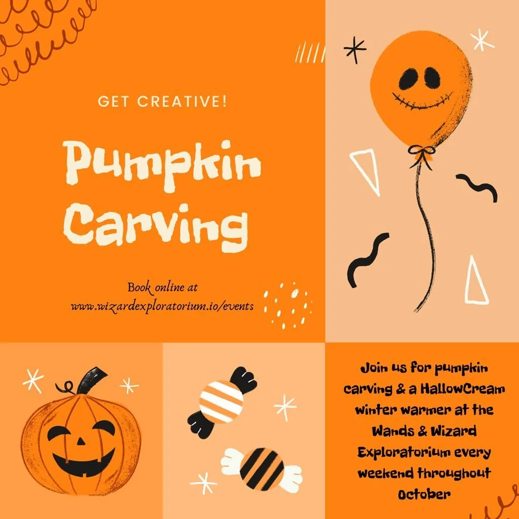 Join us at the brand new magical Wands &amp; Wizard Exploratorium for Pumpkin Carving every Saturday &amp; Sunday throughout October!
Book online at www.wizardexploratorium.io/events 
📍Location: Wands &amp; Wizard Exploratorium, 26 Greek Street 
⏰Time: 45 minute slots from 11am
Includes: 
🎃HallowCream winter warmer 
🎃Cleaned pumpkin
🎃Carving tools
🎃Carving templates 
This event is for anyone aged 5 and older. We ask that there is 1 adult per 2 children. 
✨
#halloween2020 #halloween #pumpkincarving #pumpkin #familyfriendly #soho #london #greekstreet #secretlondon #itssolondon #timeoutlondon