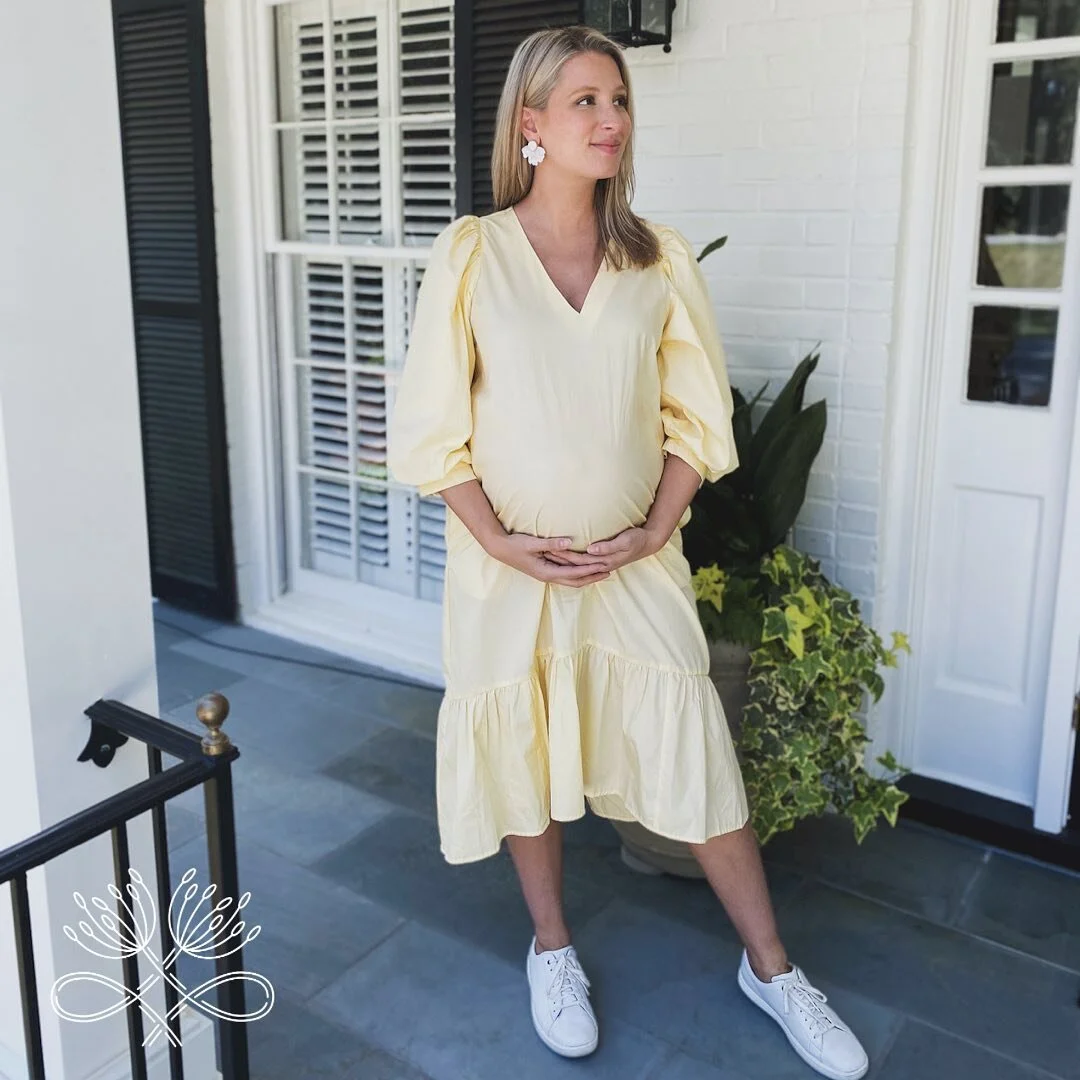 Happy Easter! 🐣

This sunny dress from Target was too sweet not to snag 💛🤍 It's not maternity (but I did buy a size up from my usual) so I'll be able to wear it post baby too! 

Linking this dress and a few other spring styles I've seen &amp; love
