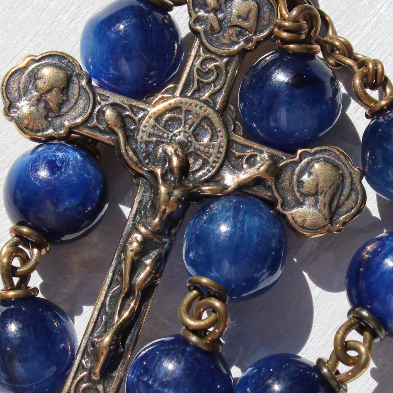 St. Benedict Chaplet in Kyanite