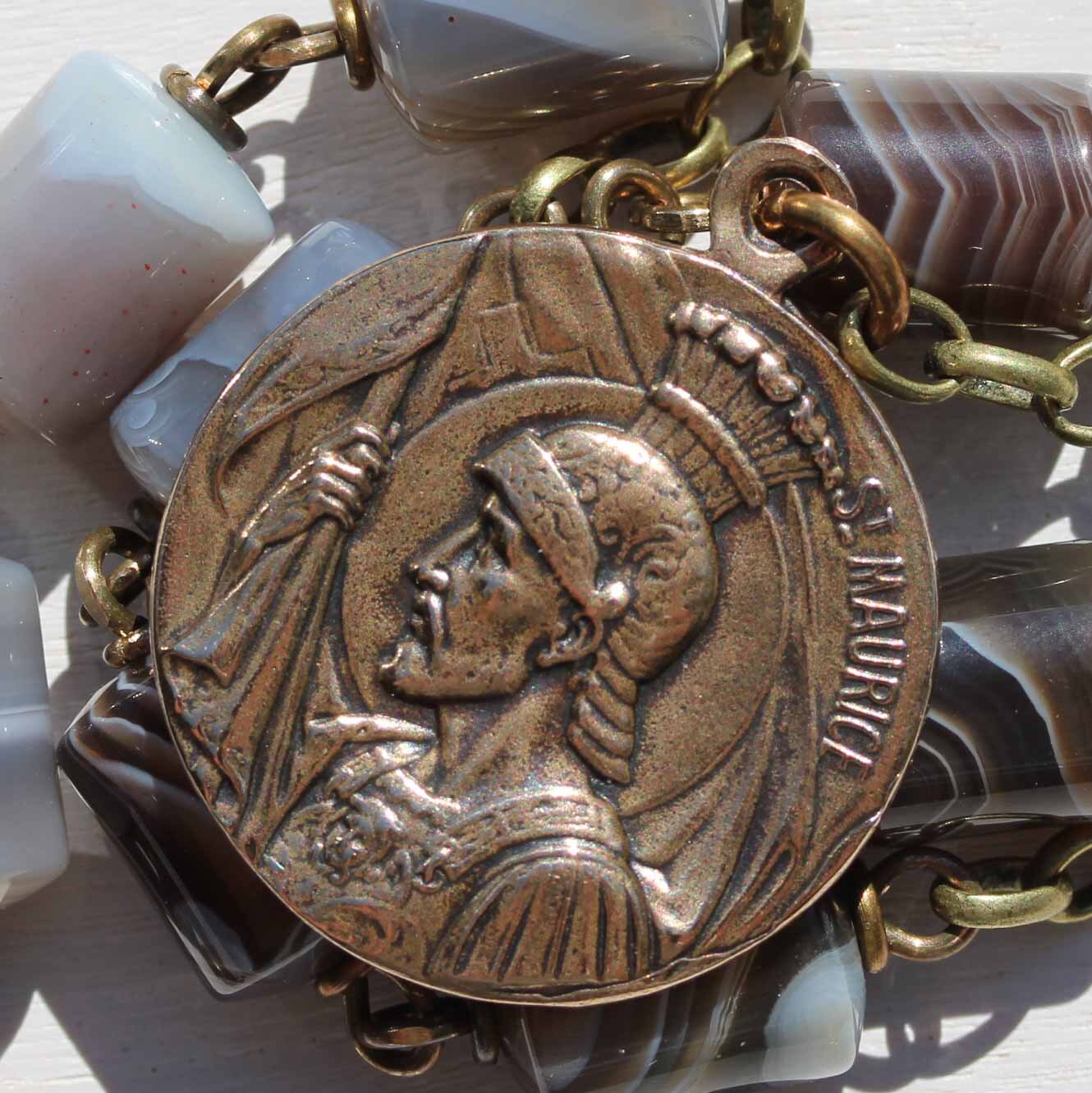 St. Maurice Chaplet in Botswana Agate