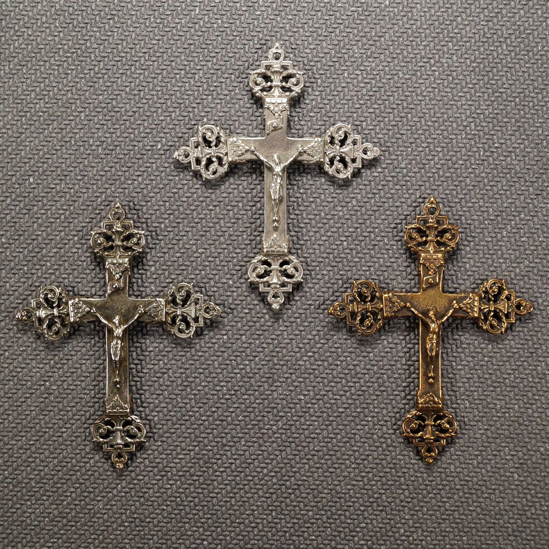 French Arms Filigree Chalice Crucifix