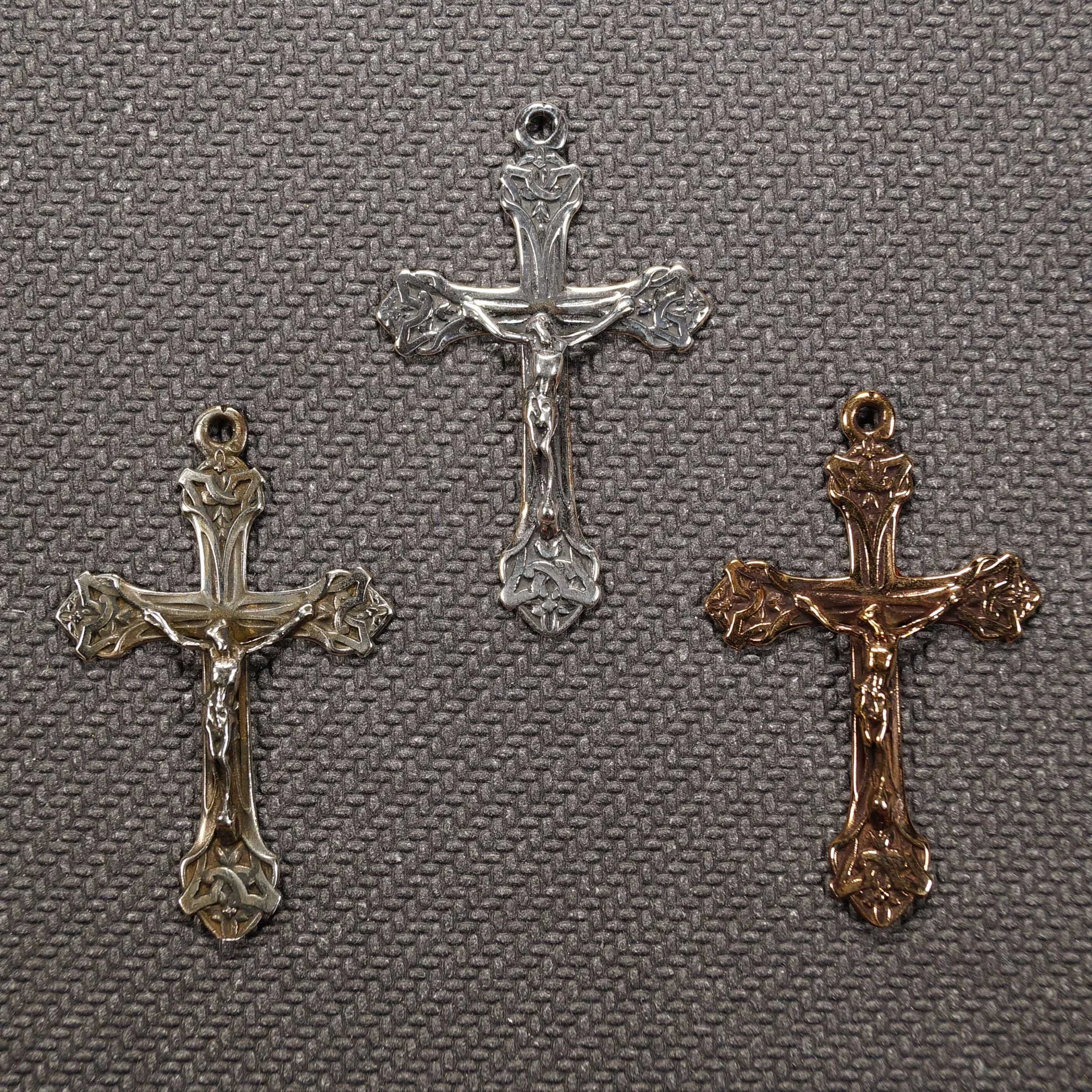 Art Nouveau Ribbon Crucifix