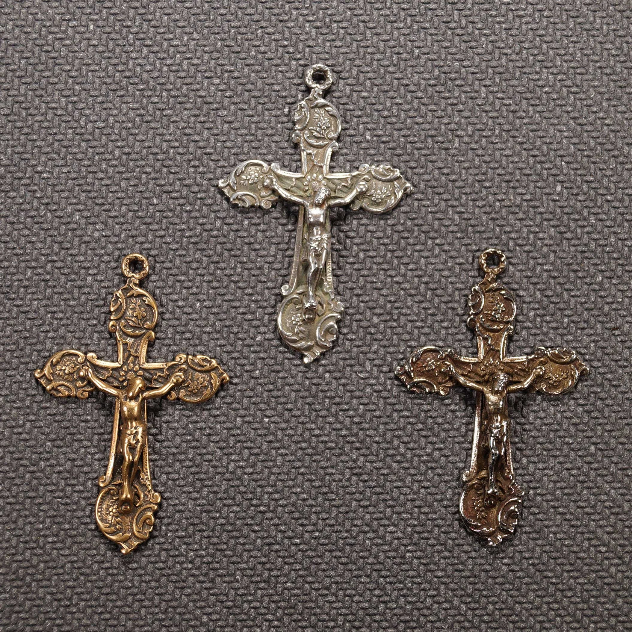 Edwardian Floral Crucifix