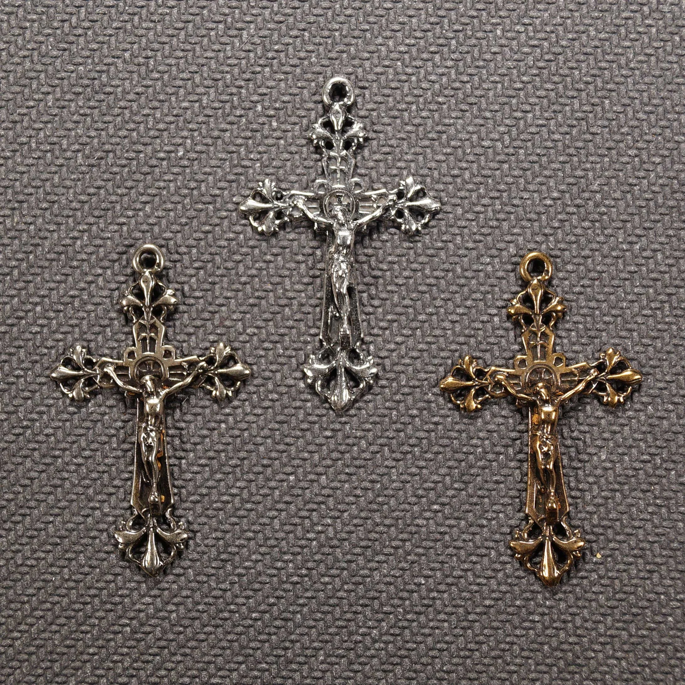 Openwork Lily Stems Crucifix