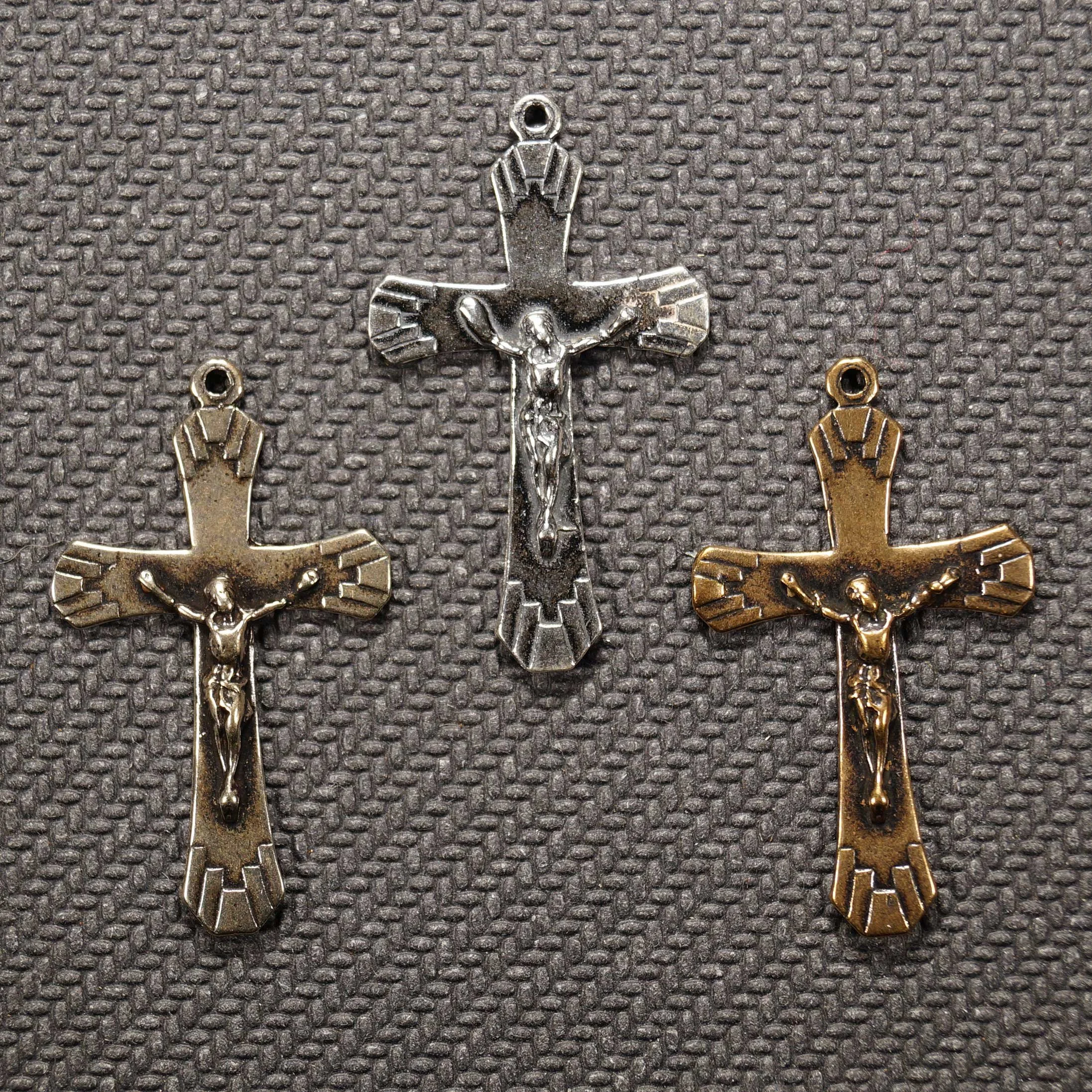 Art Deco Chevron Crucifix