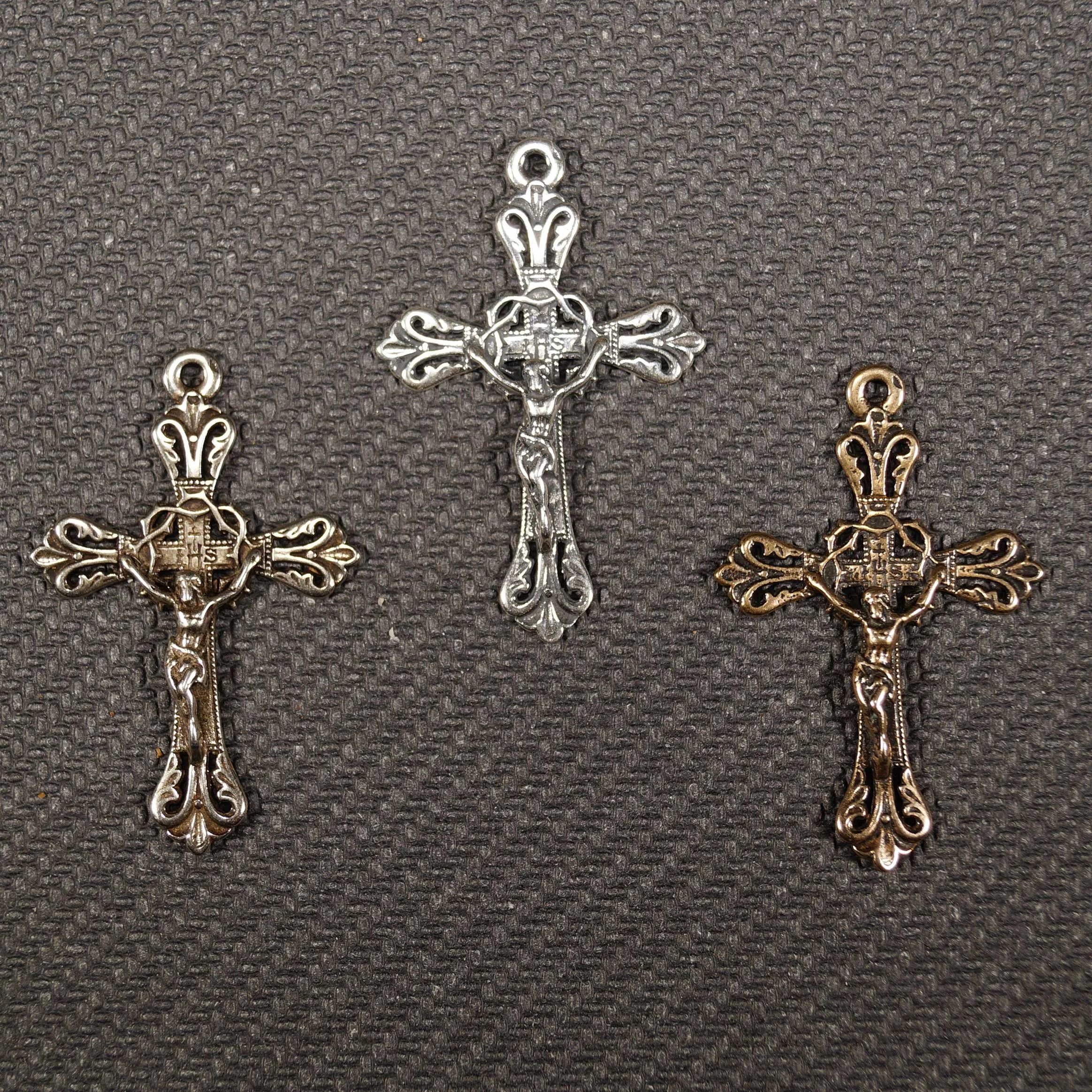 Openwork Scroll & Thorn Crucifix