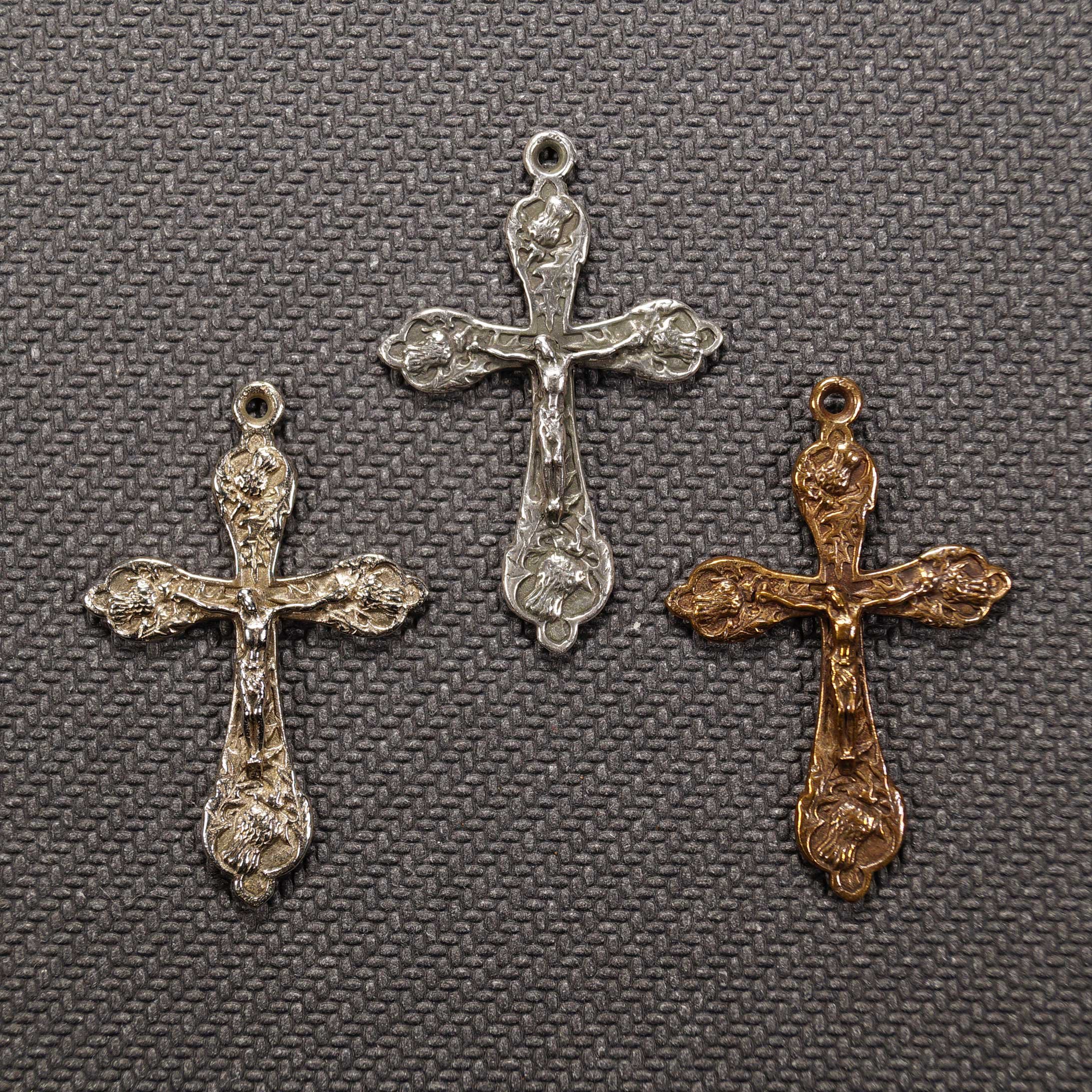 Nouveau Thistle Crucifix