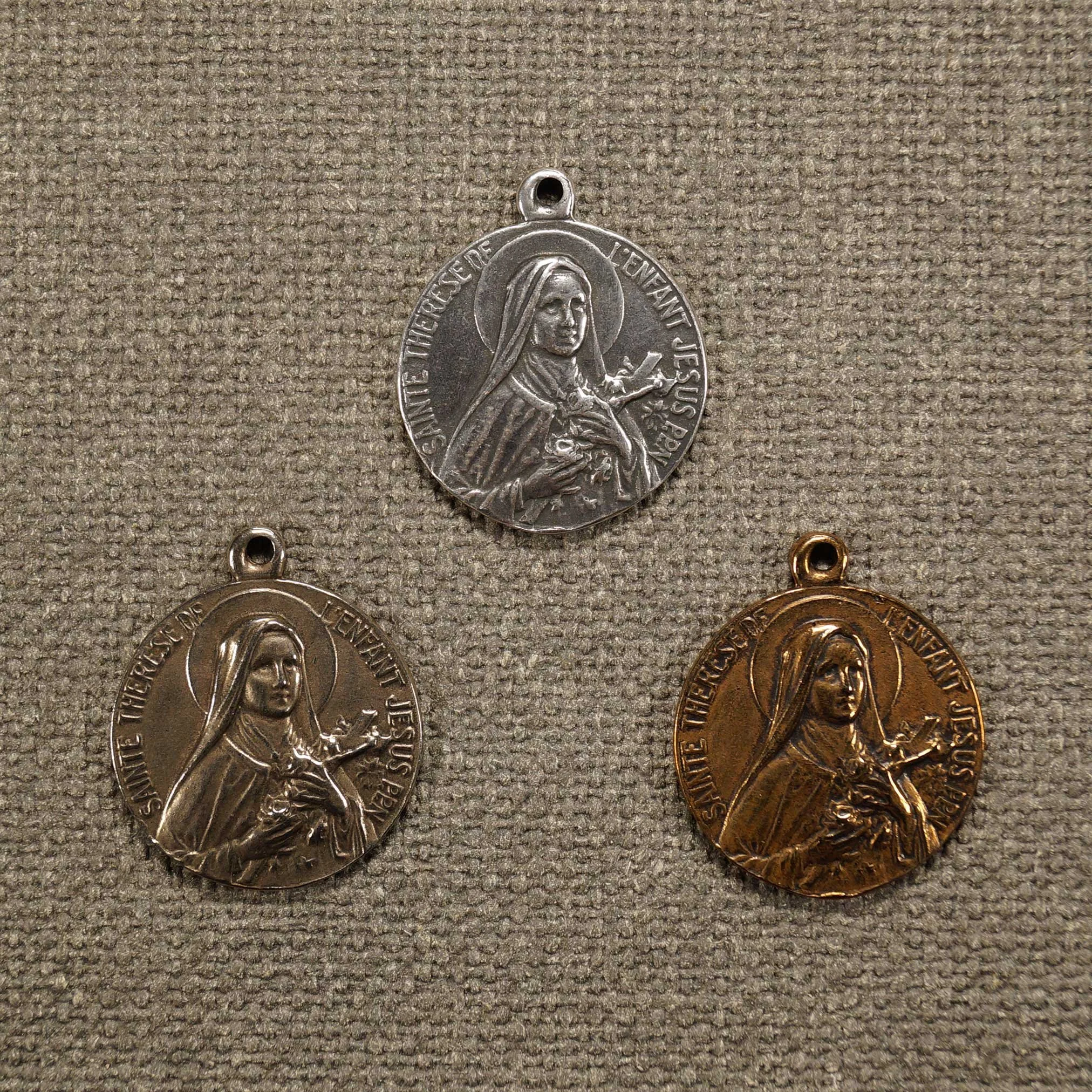 St. Therese Round Shower of Roses Medal