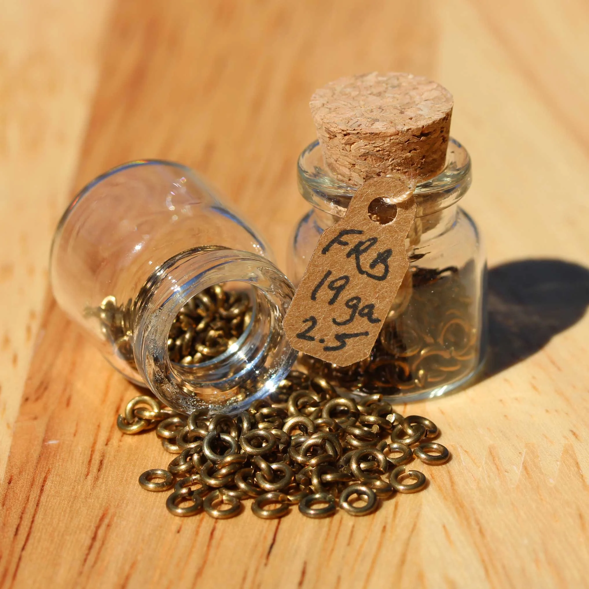 19ga Fumed Red Brass Jump Rings