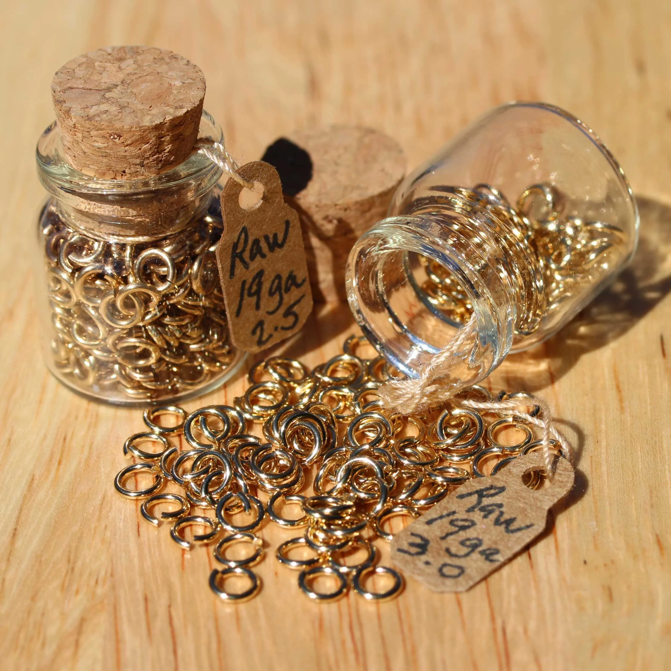 19ga Raw Red Brass Jump Rings