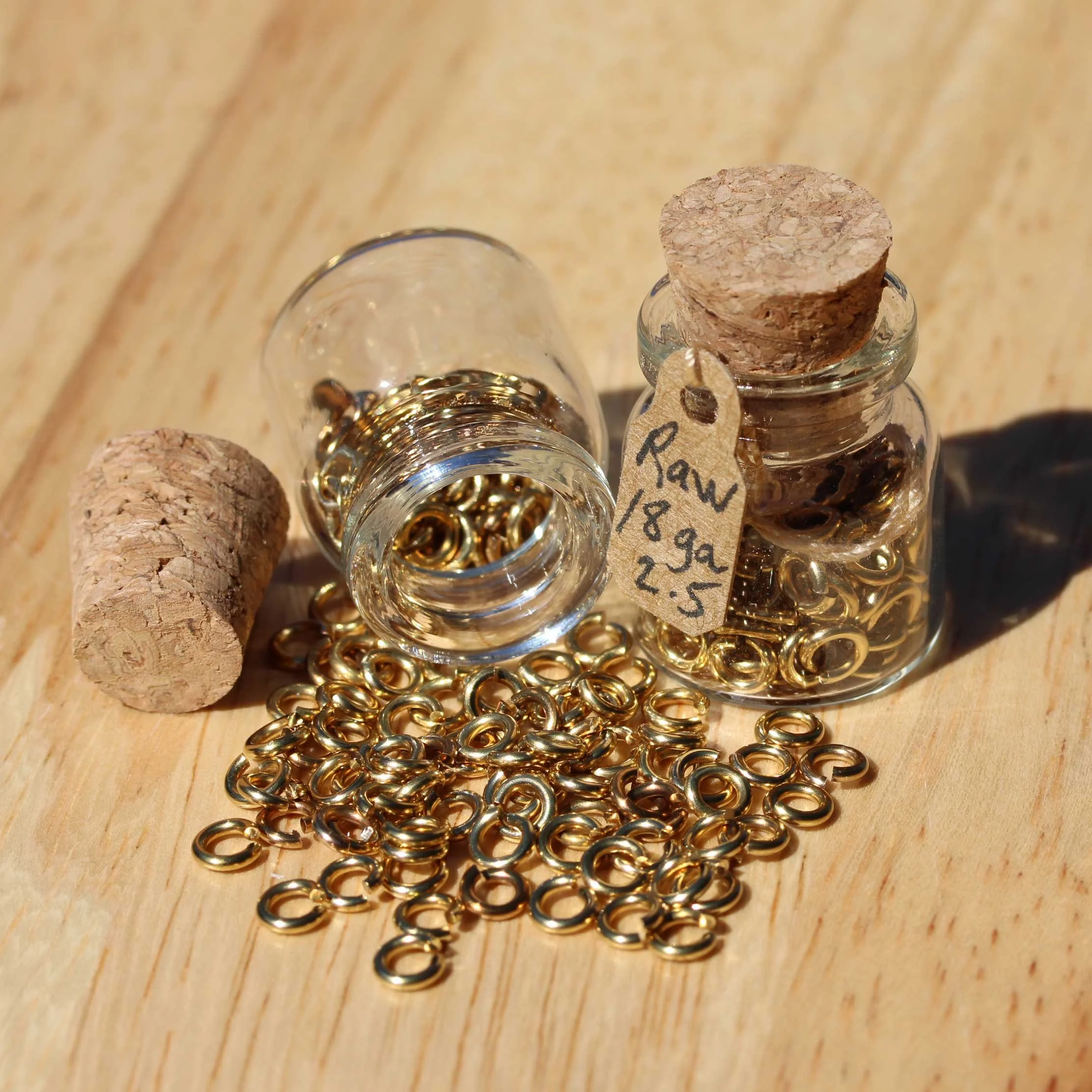 18ga Raw Red Brass Jump Rings