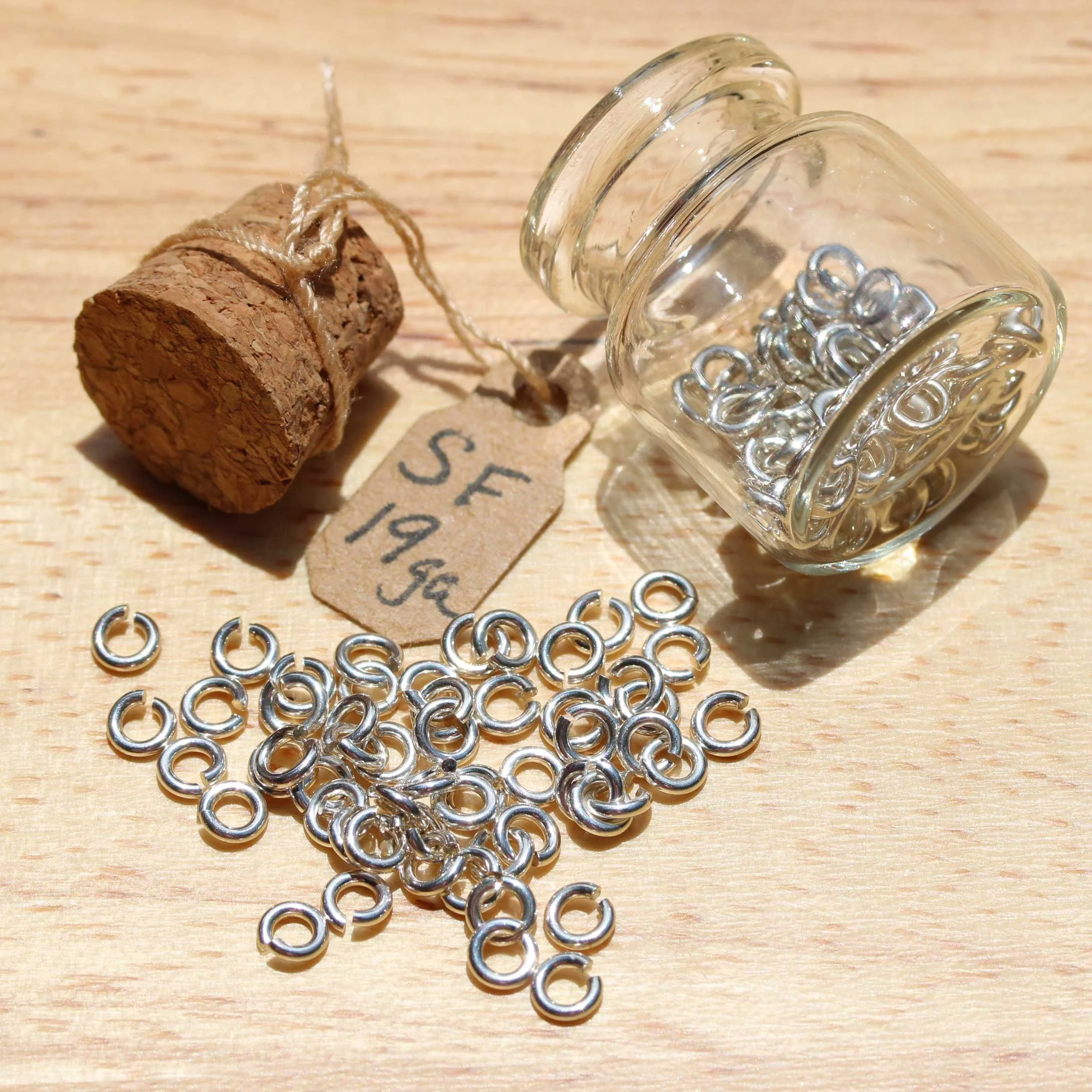 19ga Shiny Silver Filled Jump Rings