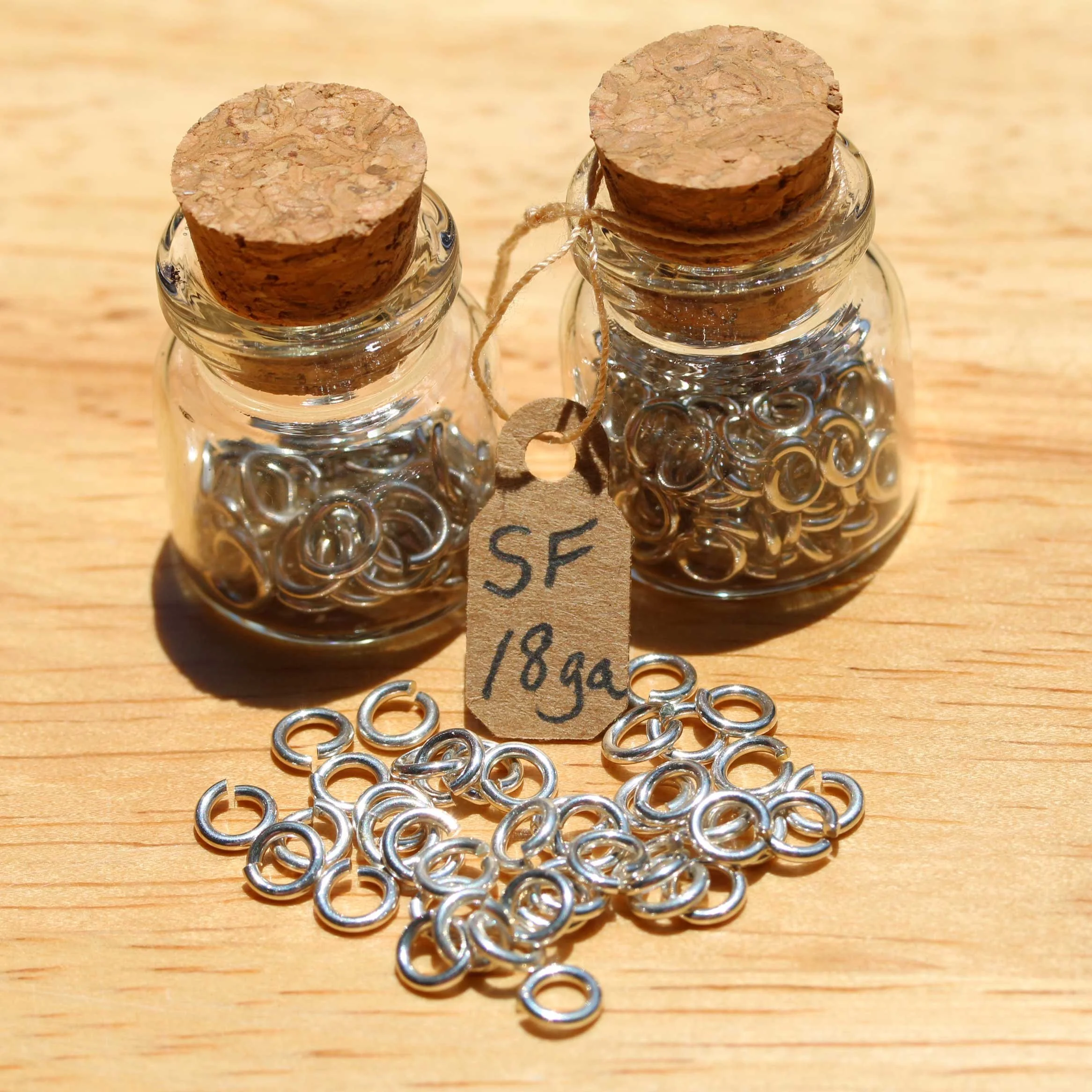 18ga Shiny Silver Filled Jump Rings