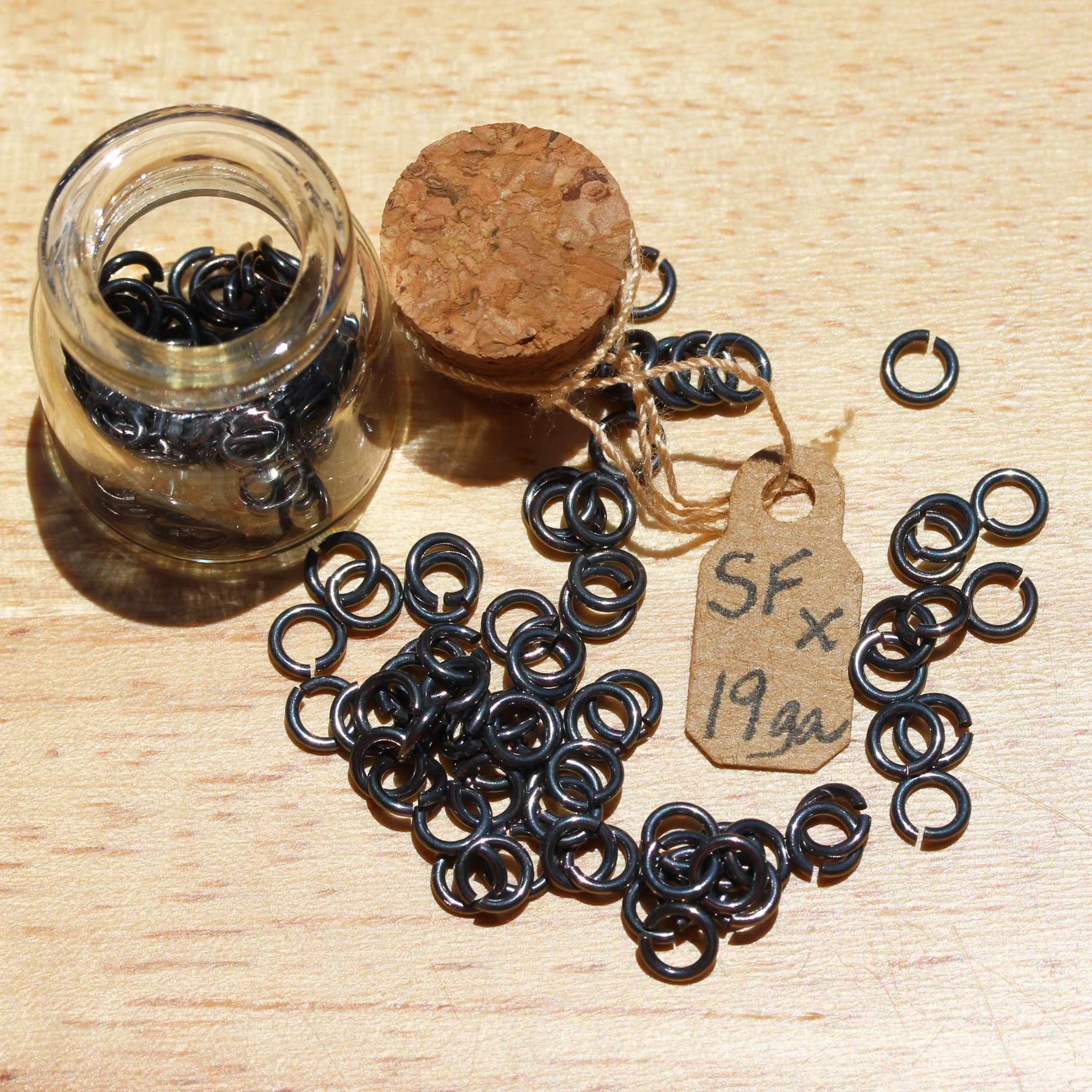 19ga Oxidized Silver Filled Jump Rings