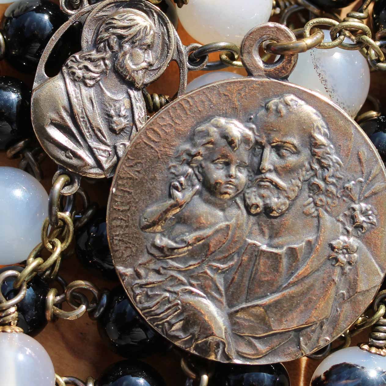 St. Joseph Chaplet in Black Onyx