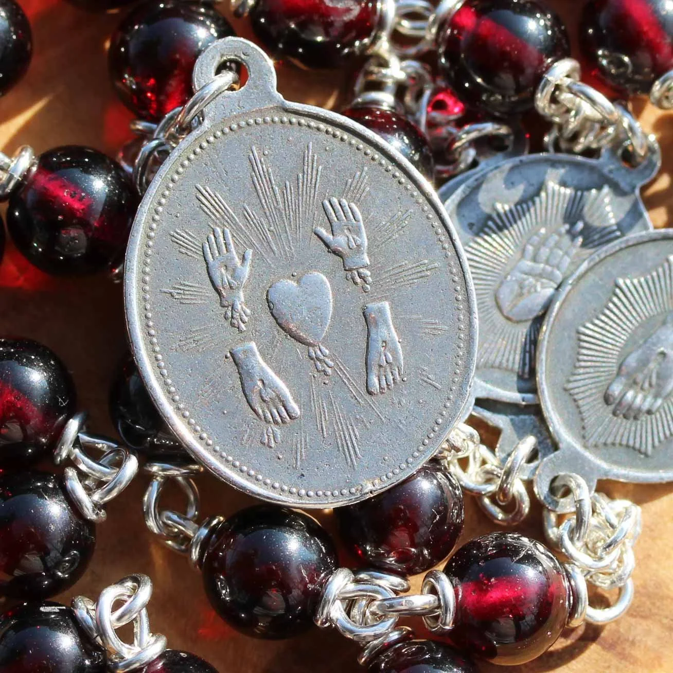 Five Wounds in Cerise Garnet