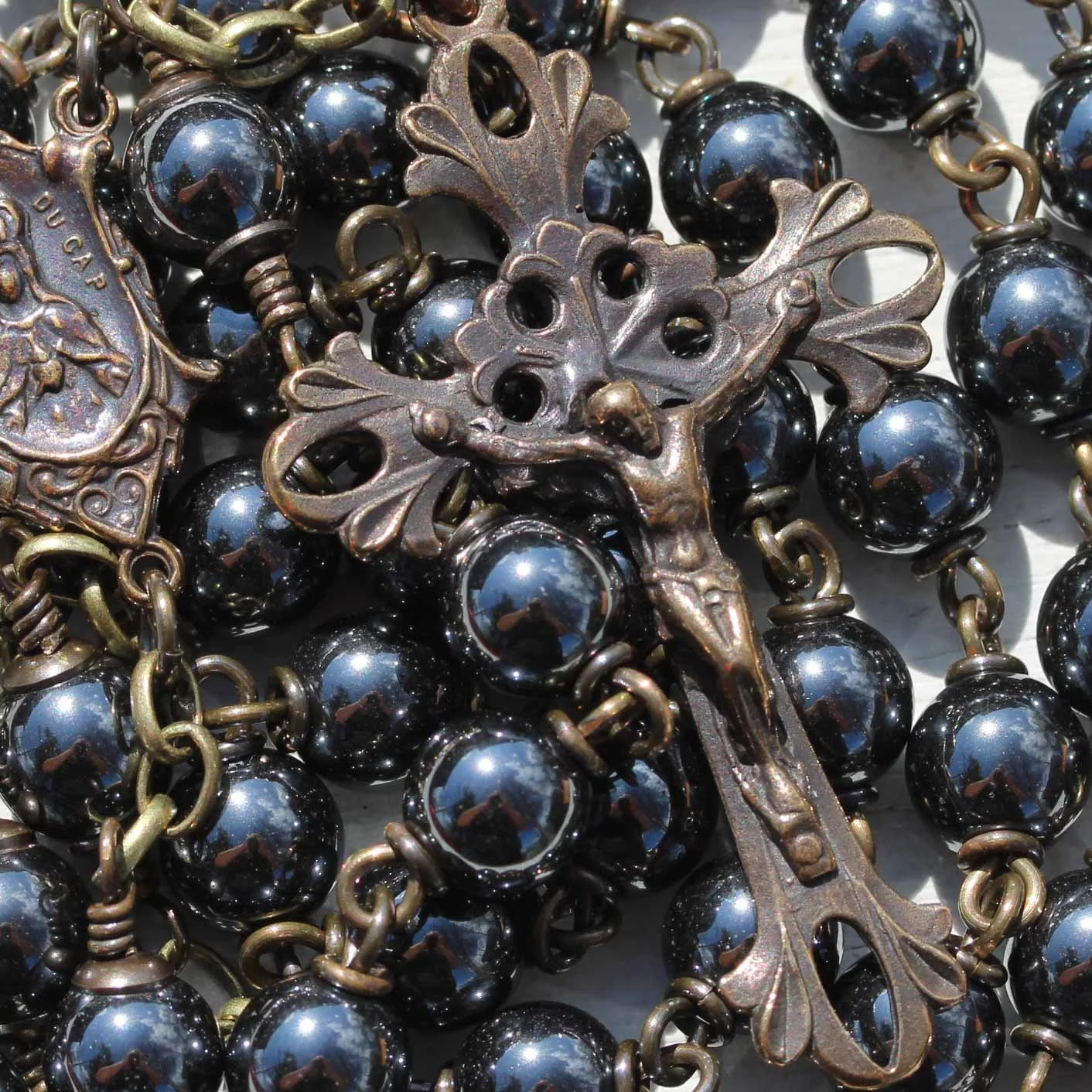 Grey Hematite Rosary