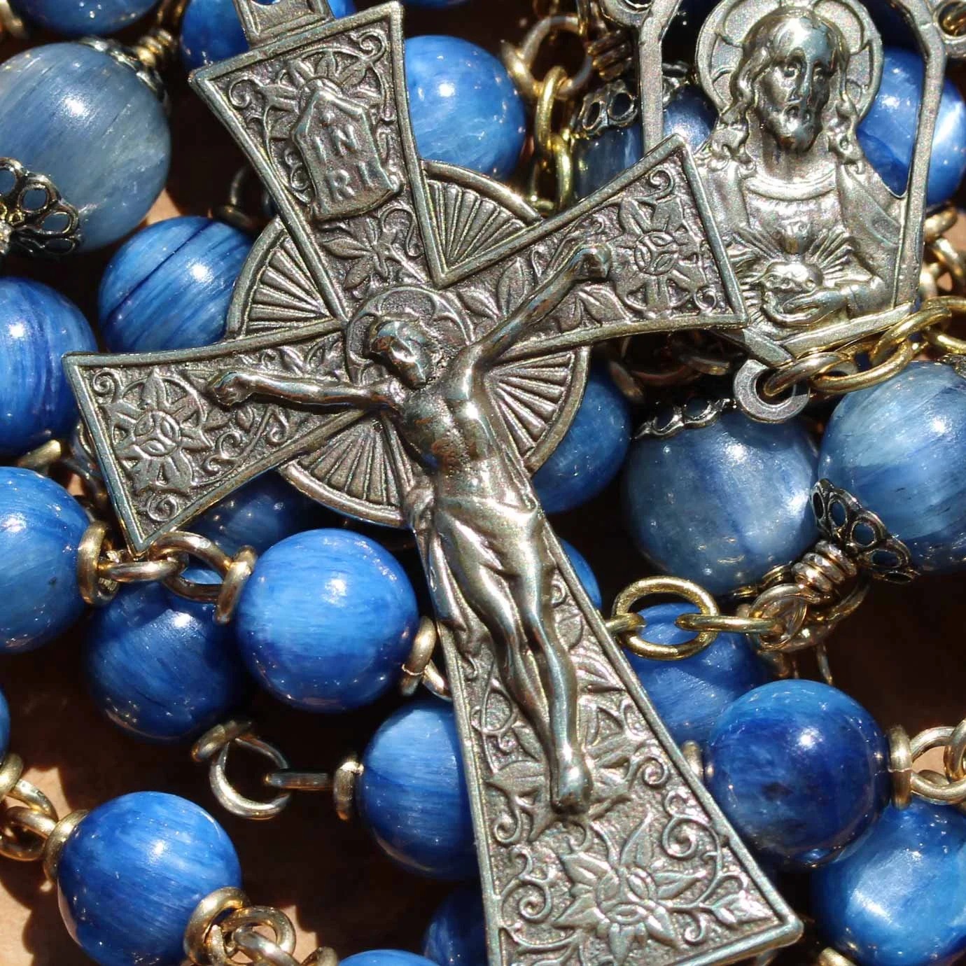 Blue Kyanite Spina Christi Rosary