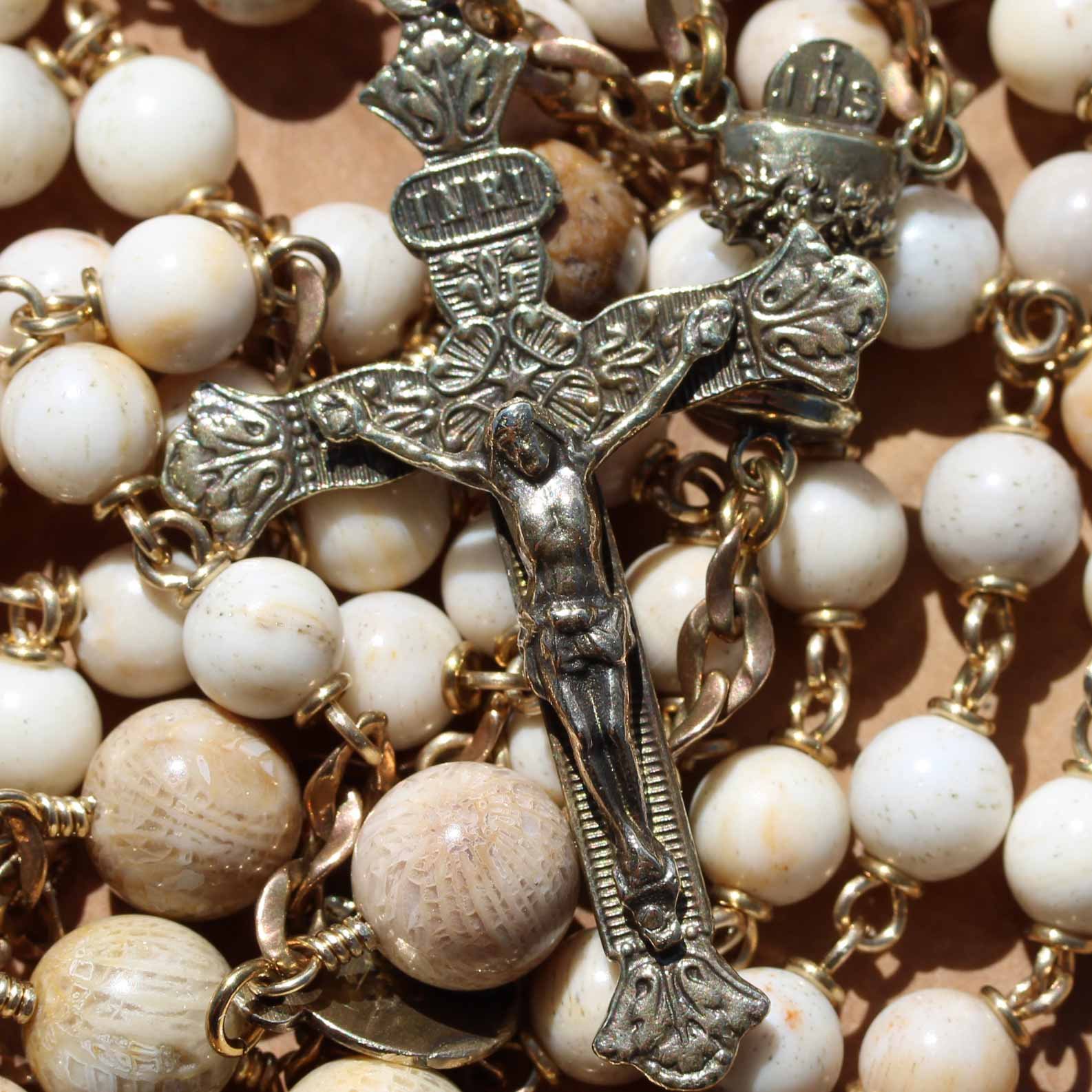 Opalized Palm Wood Rosary