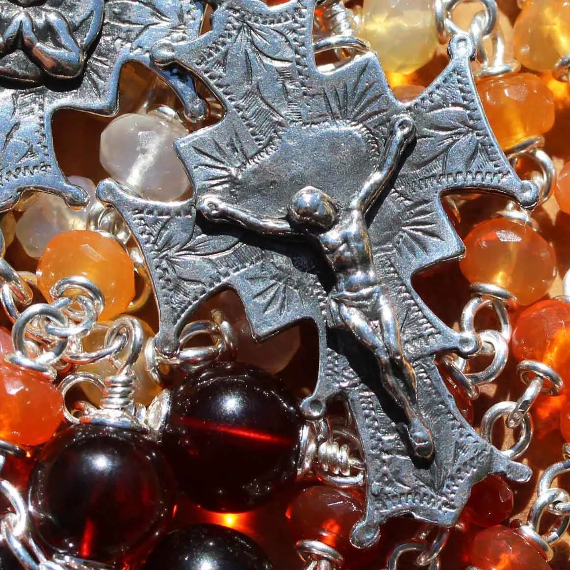 Mexican Fire Opal Rosary