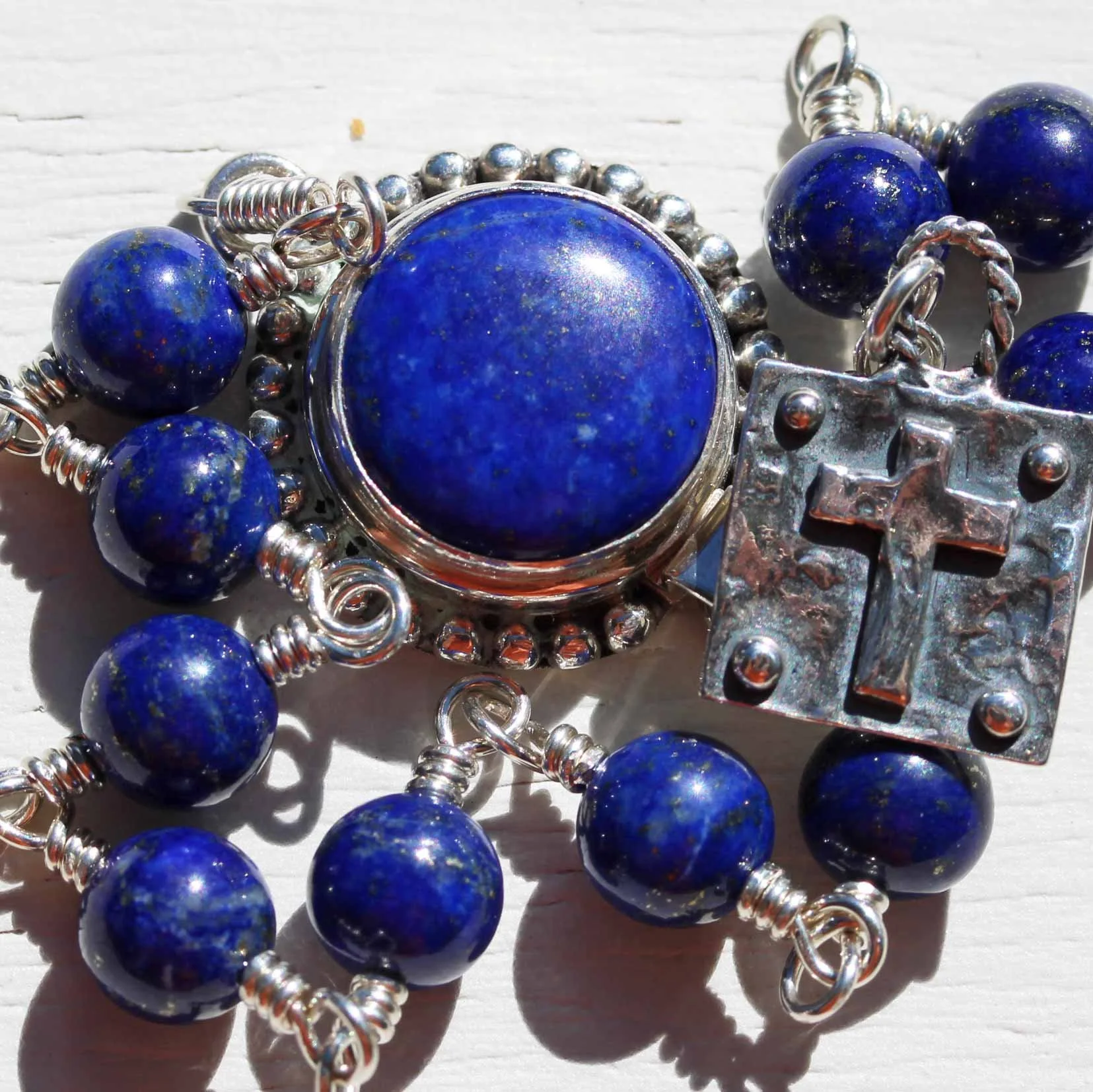 Afghan Lapis Lazuli Rosary Bracelet