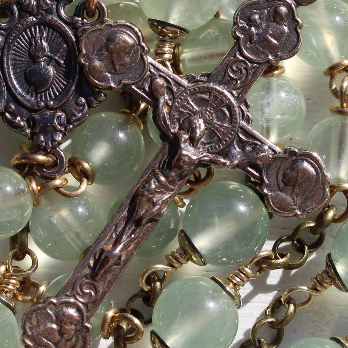 Wispy Prehnite Rosary