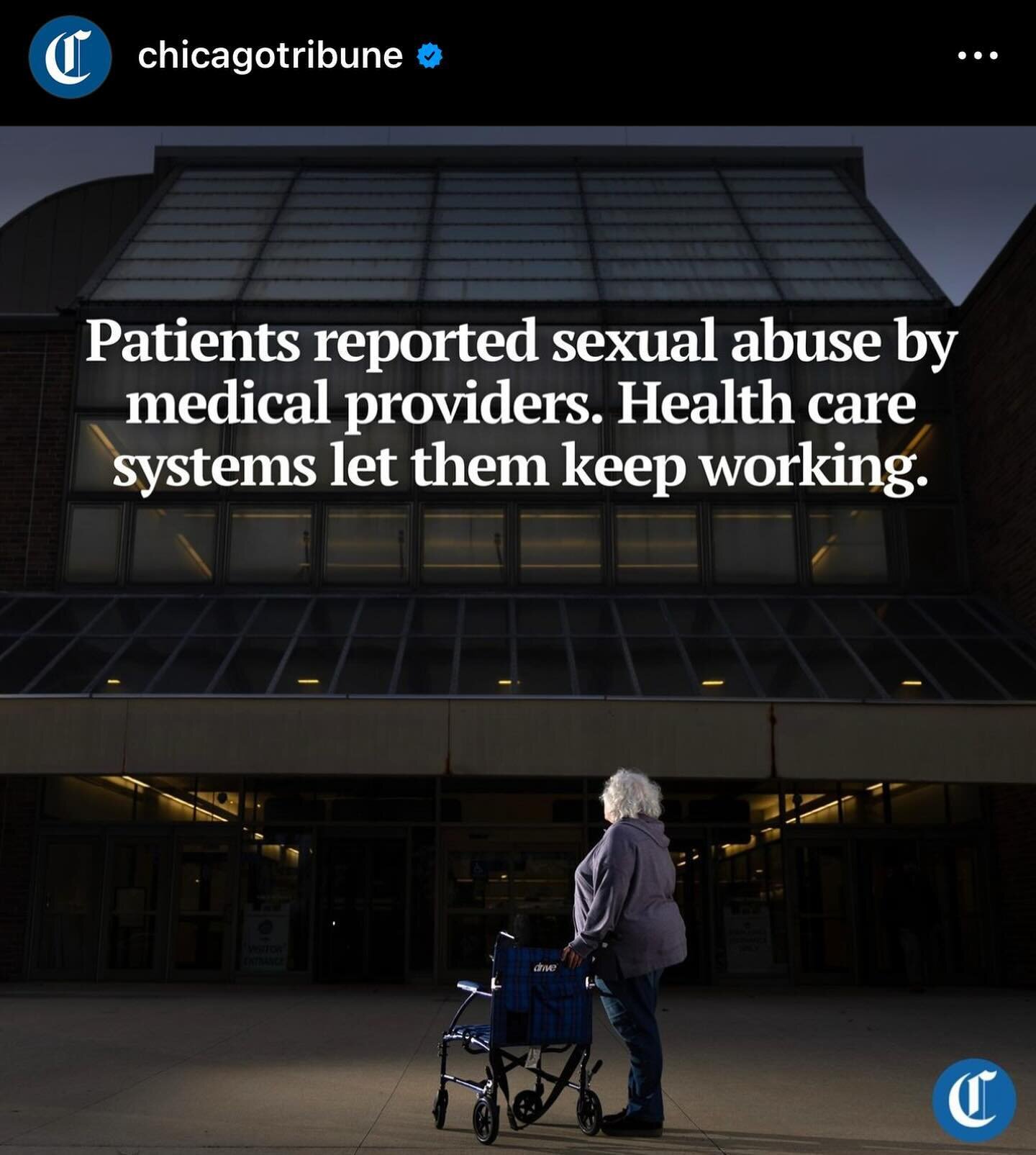 Horrifying news from my own city, also not surprising because we know clinical rape culture and medical sexual assault exist everywhere. Grateful to @chicagotribune and @repcassidy for this work. I&rsquo;ll keep writing and publishing on the clinical