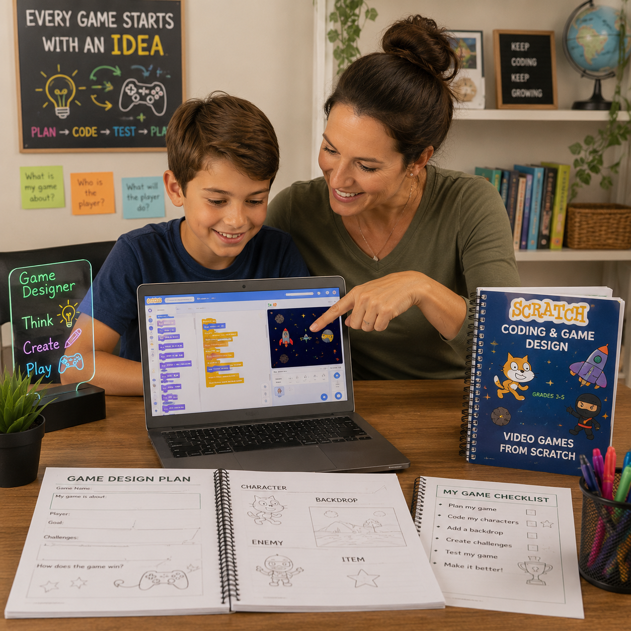 Grades 3-5 | Homeschool |  Video Games from “Scratch”