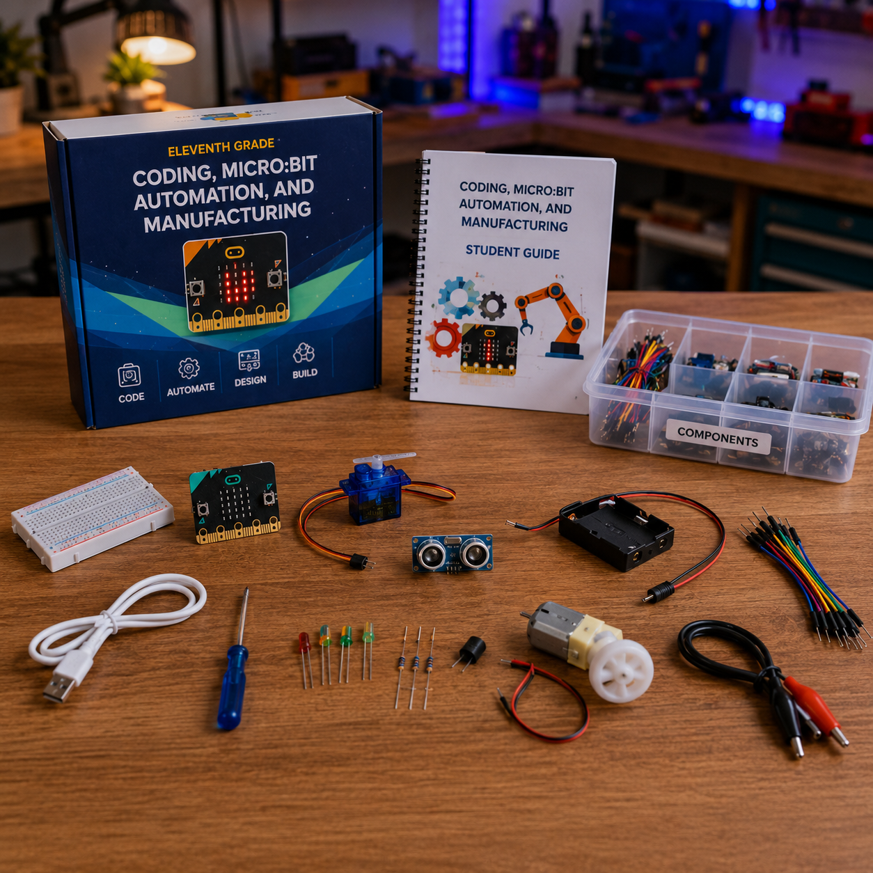 The 9-12 Homeschool Coding Microbit Automation and Manufacturing Equipment Kit.png