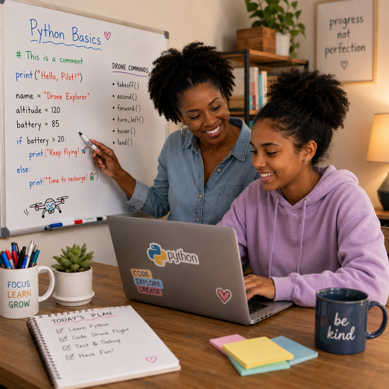 Grades 9-12 | Homeschool | Coding and piloting drones with Python