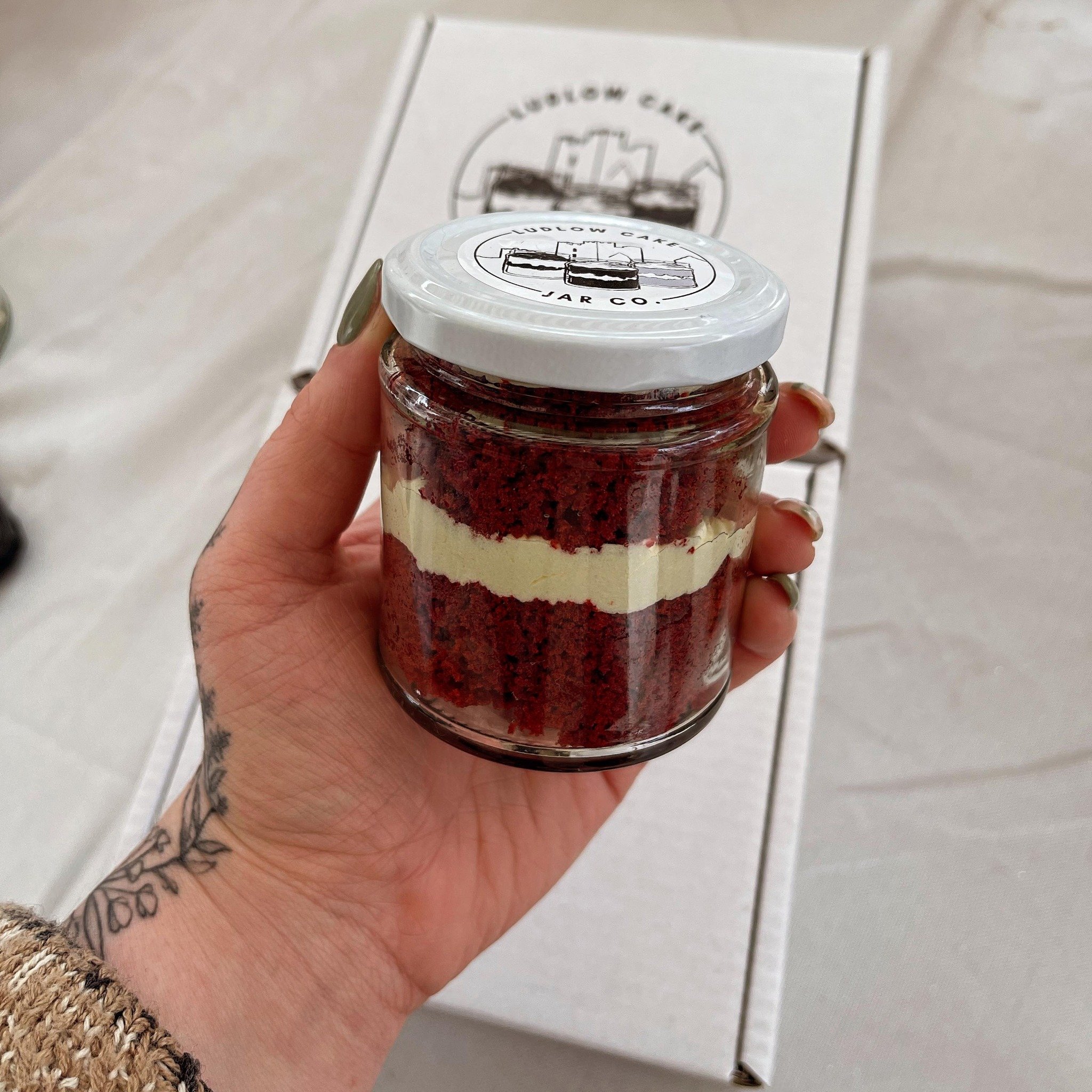 Who doesn&rsquo;t love a Red Velvet cake jar?? 😍

Modelled by @lavendermoonaltar 😇

Don&rsquo;t forget find us on @ludlow.market this Friday and Saturday 🥳 We&rsquo;ll even have a cheeky new flavour on 🤪

#cakeinajar #redvelvetcake #redvelvet #ca