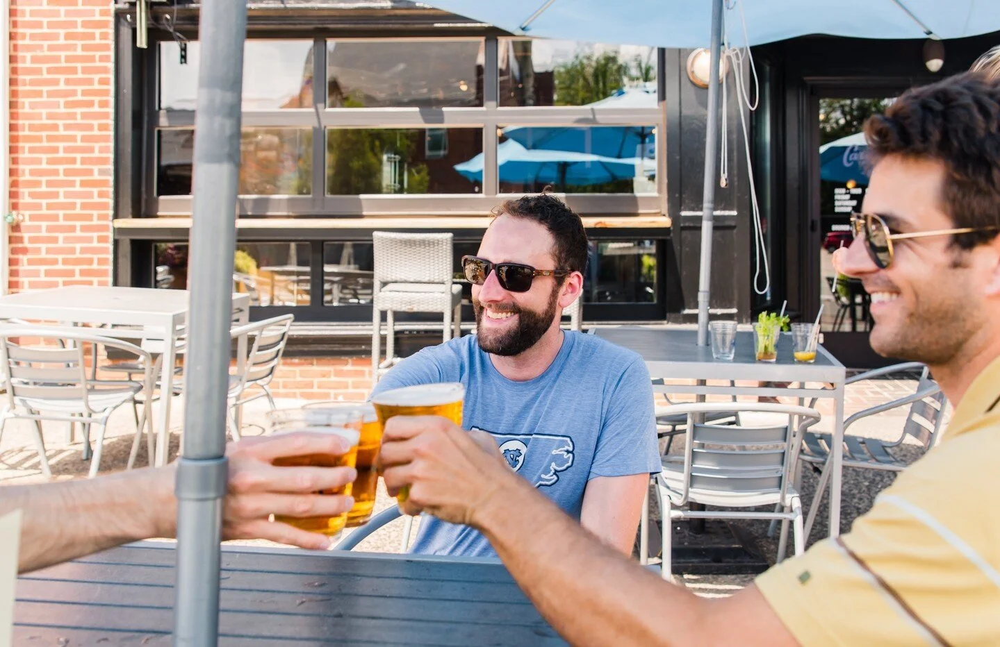 Who else is rocking their Tar Heel blue on #CollegeColorsDay? 🎉 Come celebrate with a cold pint on the patio!

While you're at it, cheer on @uncfootball with us on Saturday afternoon... they take on App State at 12pm. 🏈

If you're watching tomorrow