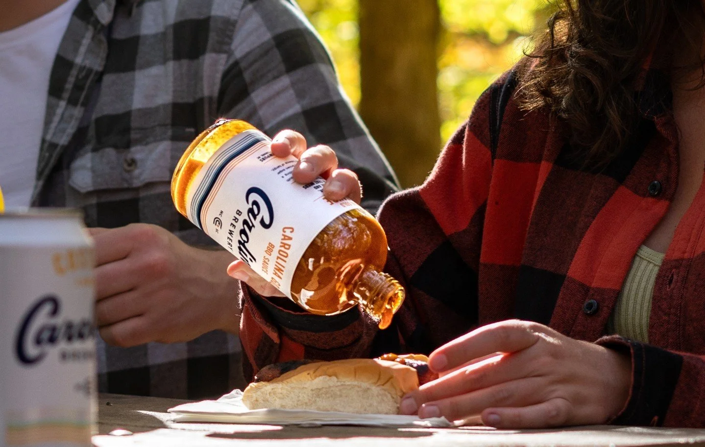 Add a little Carolina Zing to your next campsite hotdog.
Our authentic Carolina Gold honors South Carolina’s style of BBQ by blending a mustard base with vinegar, brown sugar, and spices for a perfect balance of tangy, sweet, and spicy. Perfec