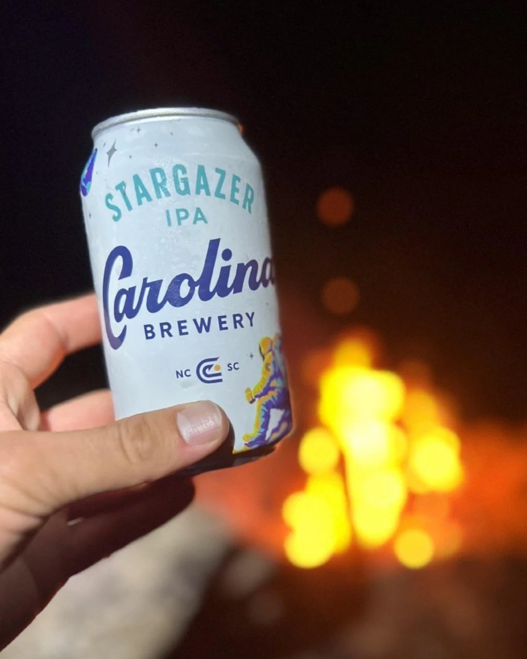 A crackling fire and a crisp can of Stargazer IPA are the perfect pair. 
Who's In?
.
.
.
#beer #craftbeer #ncbeer #brewery #drinklocal #northcarolina #carolinabrewery #beeeeer #nccraftbeer