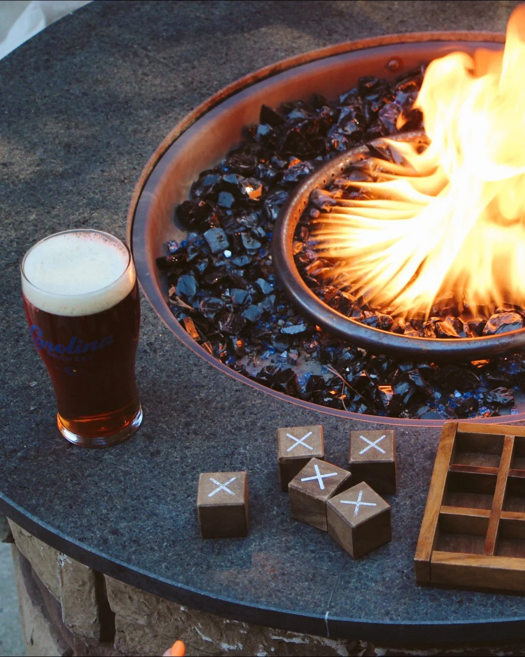 'Tis the season to text the group chat and enjoy a beer around a fire pit.  Who's In? 
.
.
.
#carolinabrewery #whosin #ncbeer