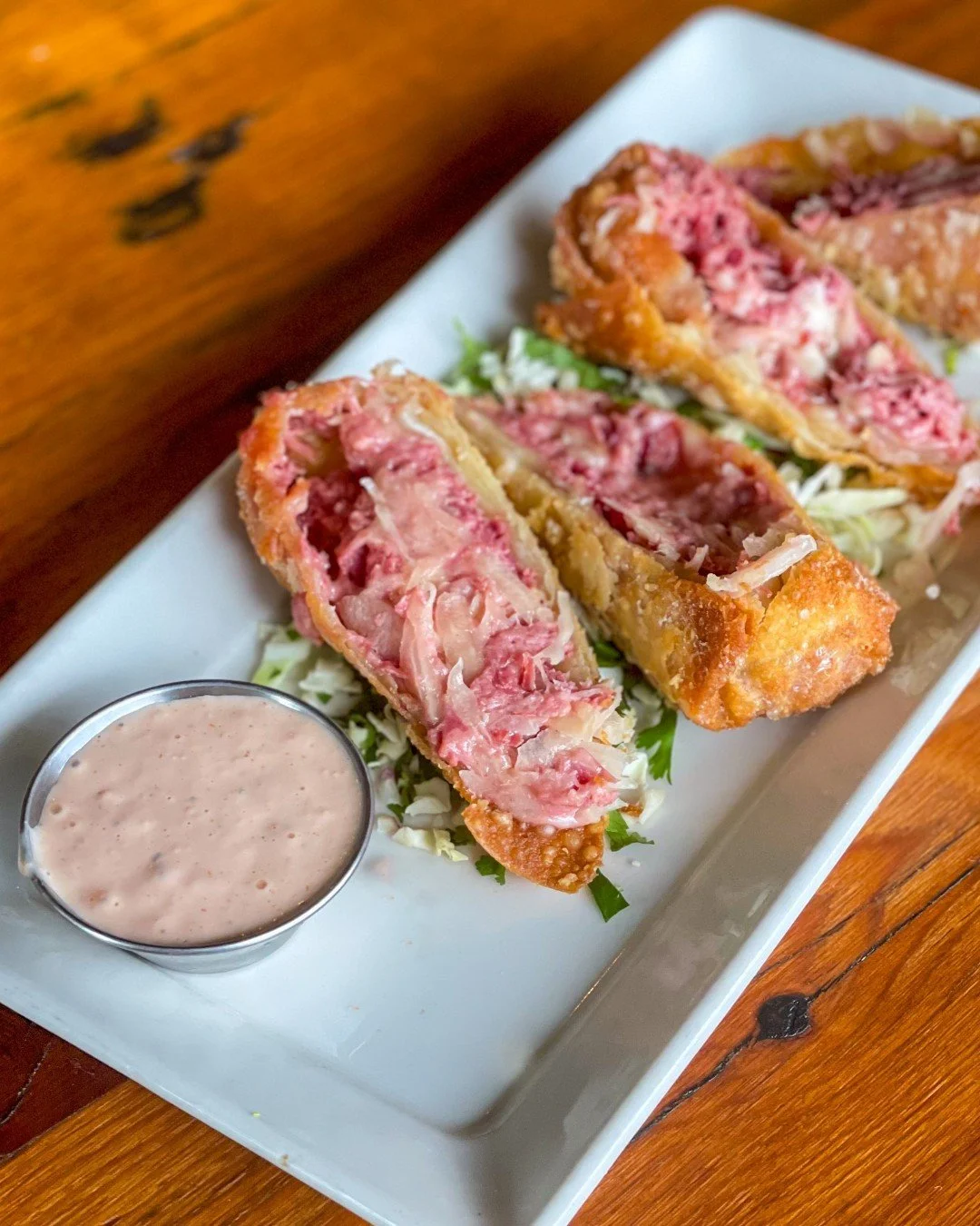 Celebrate St Patrick's Day all month long with our Irish inspired March Specials: 

☘️ REUBEN EGG ROLLS 
Corned Beef, Sauerkraut, Swiss Cheese, Thousand Island Dressing 
/ Pair with Sky Blue K&ouml;lsch / 

☘️ ROASTED TURKEY RACHEL 
Swiss Cheese, Tho