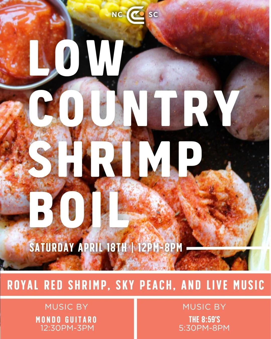 Mark your calendar: Royal Red Shrimp, Sky Peach, and Live Music. Who's In? 
.
.
.
#carolinabrewery #whosin #ncbeer