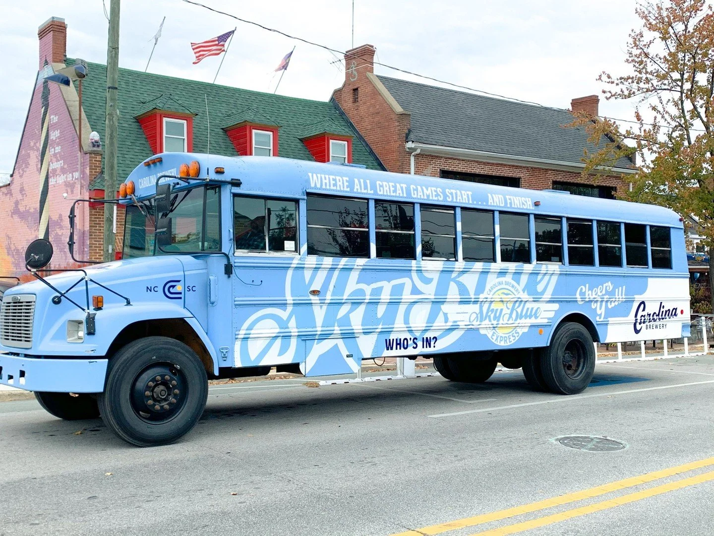 Were you lucky enough to score tickets the Savannah Bananas games this weekend?  Take the Sky Blue Express to the game! 🍌

Details: 
🍌 Public parking available in the lot in front of the brewery. 
🍌 The Sky Blue Express will run every 30 minutes b