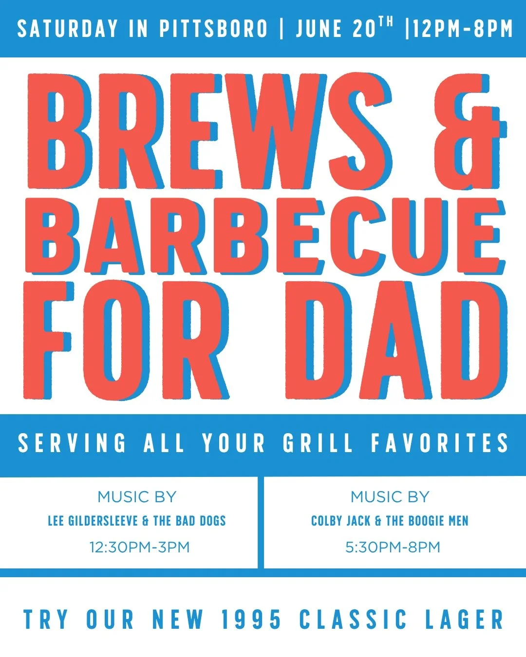 Mark your calendar and treat Dad to all of his favorites! Who's In?