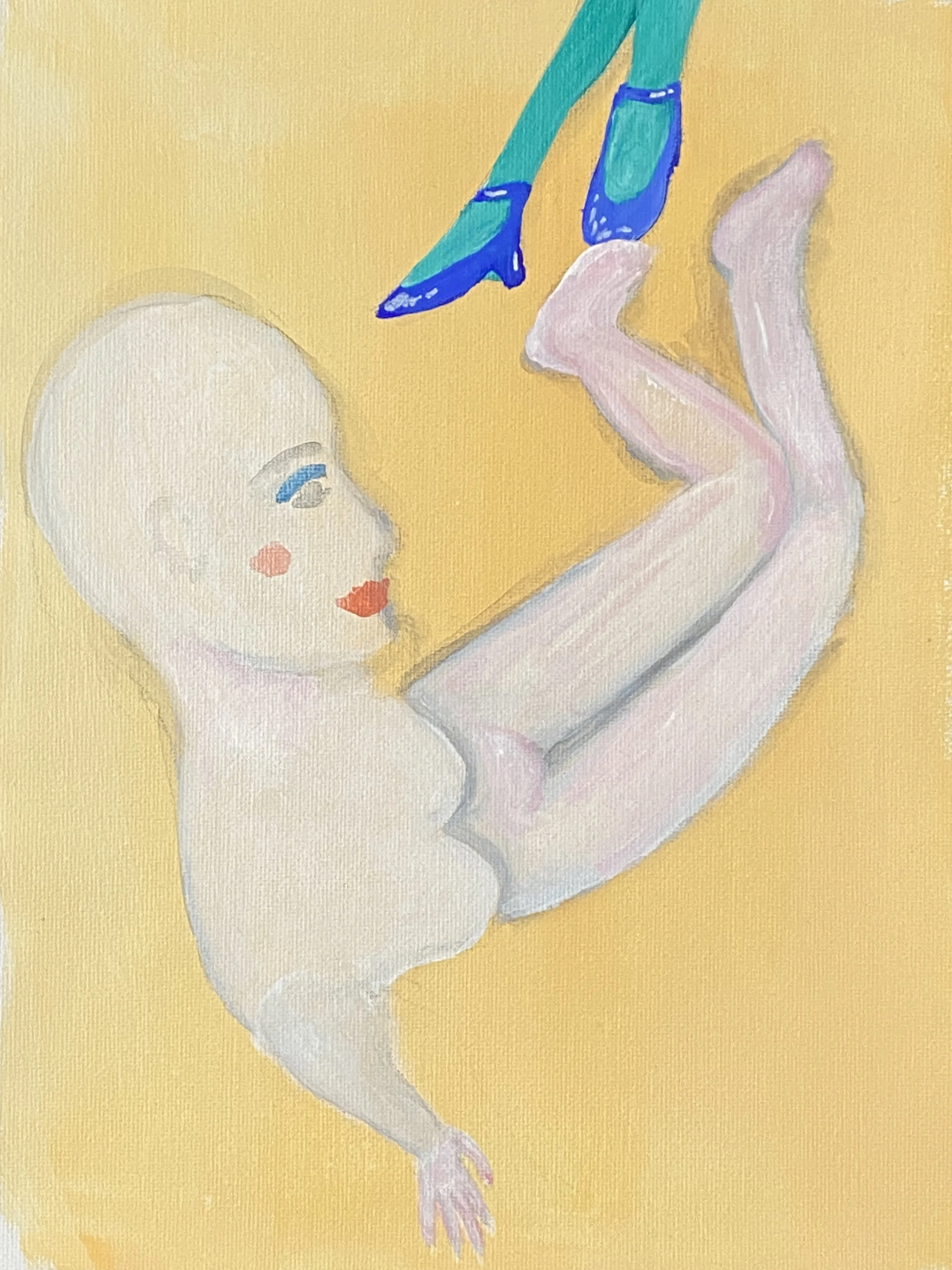 “Something About Shoes,” 2026. Acrylic on Canvas. 