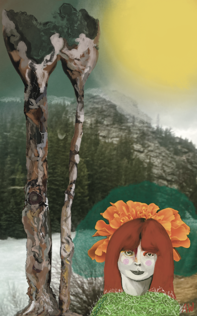 “Network,” 2026. Digital Collage and Painting
