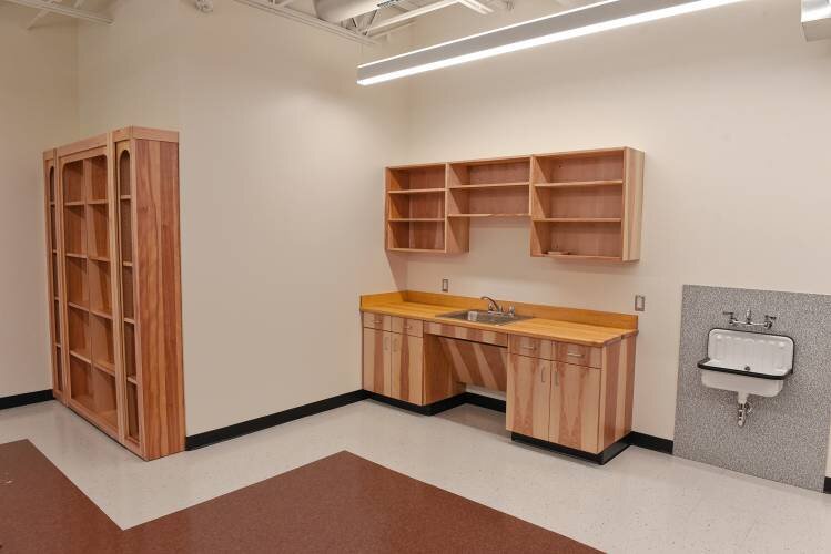  A second- and third-grade classroom at the new Greenfield Center School on Bernardston Road. STAFF PHOTO/PAUL FRANZ 